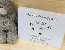 Load image into Gallery viewer, 1st Birthday Wood Block Star Sign Keepsake