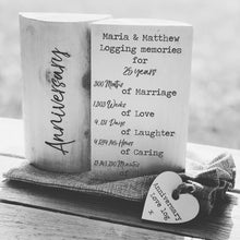 Load image into Gallery viewer, Wedding Anniversary Personalised LOVE LOG