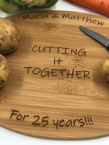 Funny Personalised Wedding Anniversary Chopping Board