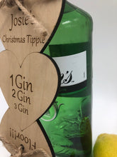 Load image into Gallery viewer, Funny personalised Christmas bottle tag (engraved with your own alcohol choice)