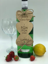 Load image into Gallery viewer, Funny personalised Christmas bottle tag (engraved with your own alcohol choice)