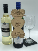 Load image into Gallery viewer, Funny personalised Christmas bottle tag (engraved with your own alcohol choice)