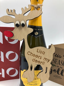Reindeer Bottle Plaque