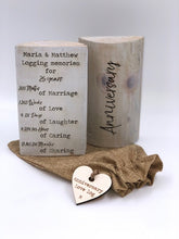 Load image into Gallery viewer, Wedding Anniversary Personalised LOVE LOG