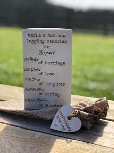 Wedding Anniversary Personalised LOVE LOG