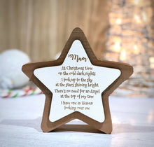 Load image into Gallery viewer, Personalised Memorial Christmas Star Decoration