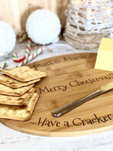 Load image into Gallery viewer, Funny CHEESE LOVERS Personalised Christmas Cheese Board