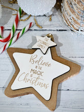 Load image into Gallery viewer, Personalised Freestanding BELIEVE IN THE MAGIC OF CHRISTMAS star