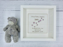 Load image into Gallery viewer, Christening Personalised Star Sign Box Frame Keepsake