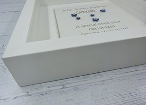 Christening Personalised Star Sign Box Frame Keepsake