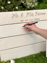 Load image into Gallery viewer, Personalised Wedding Day Signing Pallet (Guest book alternative)