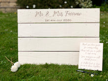 Load image into Gallery viewer, Personalised Wedding Day Signing Pallet (Guest book alternative)