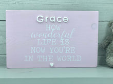 Load image into Gallery viewer, Personalised New Born Baby Sign