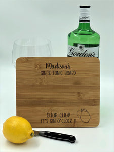 Personalised Gin Lovers Chopping Board