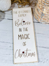 Load image into Gallery viewer, Believe in the Magic of Christmas Personalised Family Sign