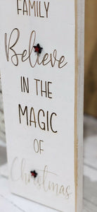 Believe in the Magic of Christmas Personalised Family Sign