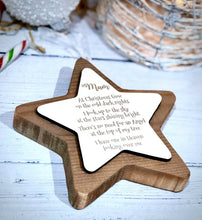 Load image into Gallery viewer, Personalised Memorial Christmas Star Decoration