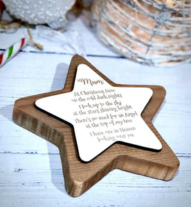 Personalised Memorial Christmas Star Decoration