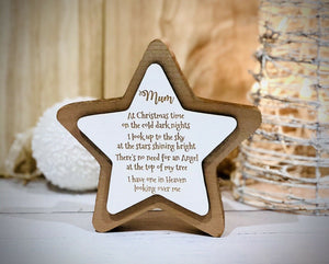 Personalised Memorial Christmas Star Decoration