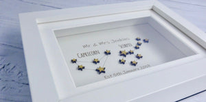 Personalised Wedding Day Box Frame Gift "A love that's written in the stars"