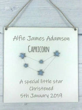 Load image into Gallery viewer, Personalised Christening Star Sign Plaque