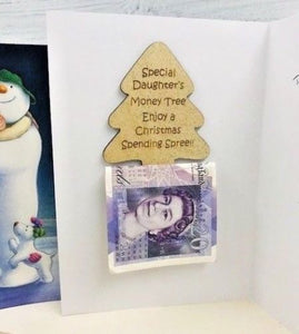 Personalised Christmas Money/Gift card Wallet Alternative