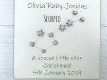 Load image into Gallery viewer, Personalised Christening Star Sign Plaque