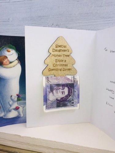 Personalised Christmas Money/Gift card Wallet Alternative