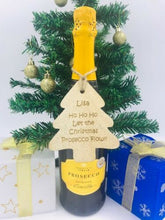 Load image into Gallery viewer, Funny Personalised Christmas Tree Alcohol Bottle Plaque (Choose your alcohol type)