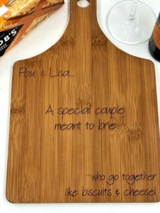 FUNNY COUPLES GIFT Personalised Cheese Board