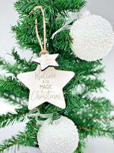 Load image into Gallery viewer, Personalised Believe in the Magic of Christmas Star Decoration